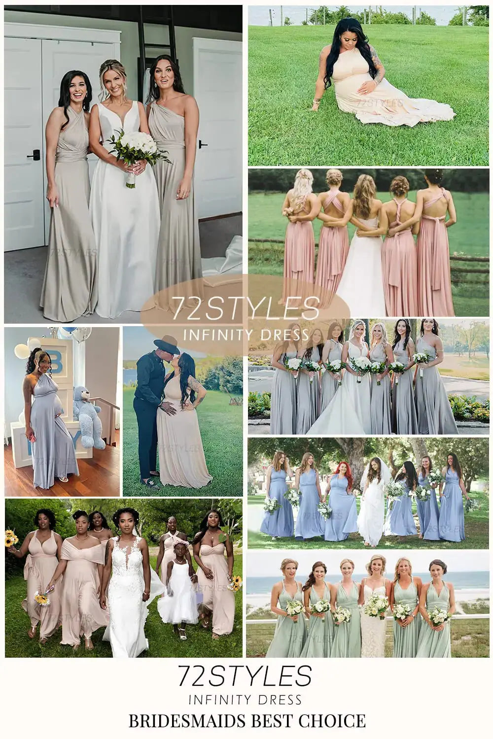 72styles Infinity Dress with Bandeau - Convertible Long Plus Size Bridesmaid Dress