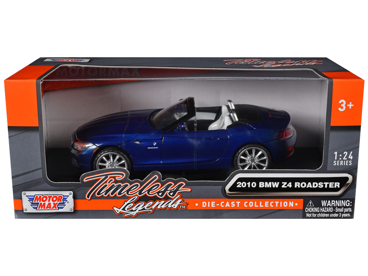2010 BMW Z4 Convertible Blue 1/24 Diecast Model Car by Motormax
