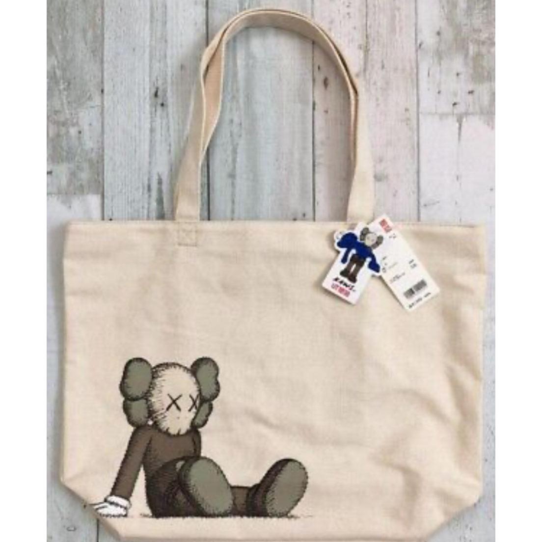 KAWS x UNIQLO COMPANION Tote Bag Holiday Natural