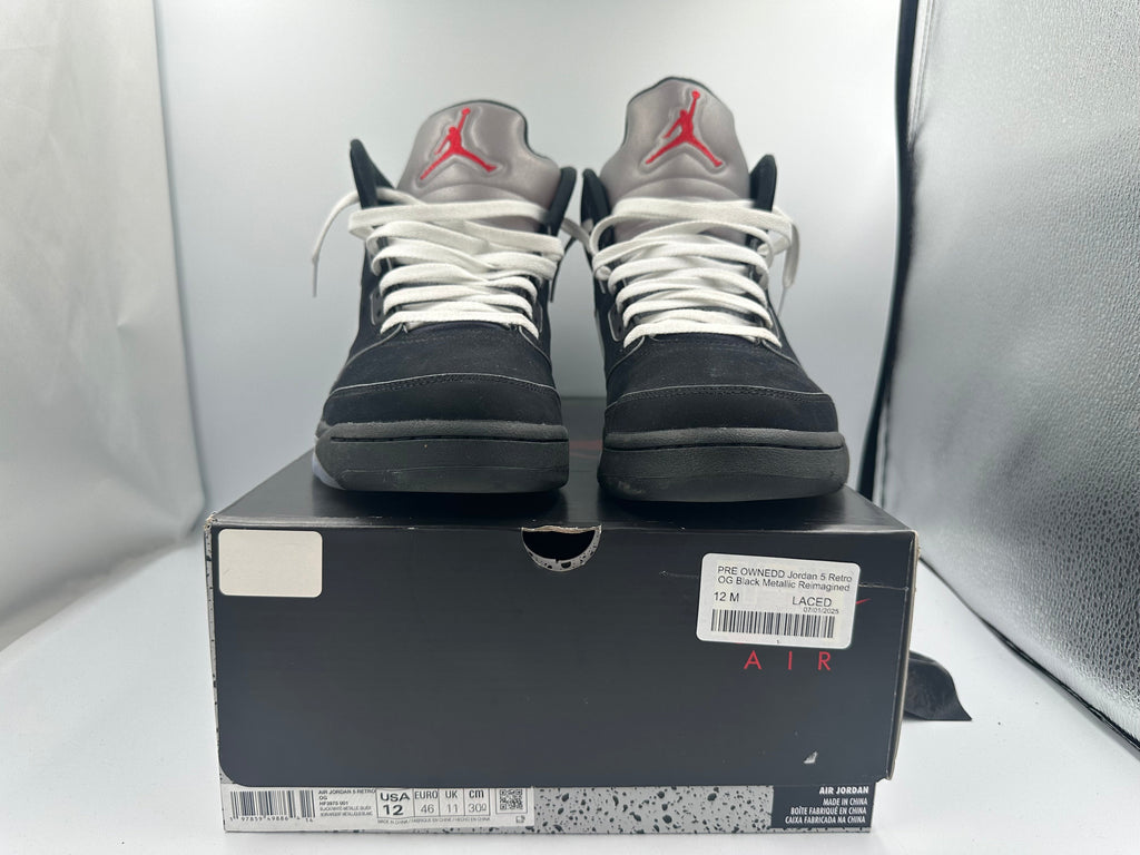 PRE OWNEDD Jordan 5 Retro OG Black Metallic Reimagined