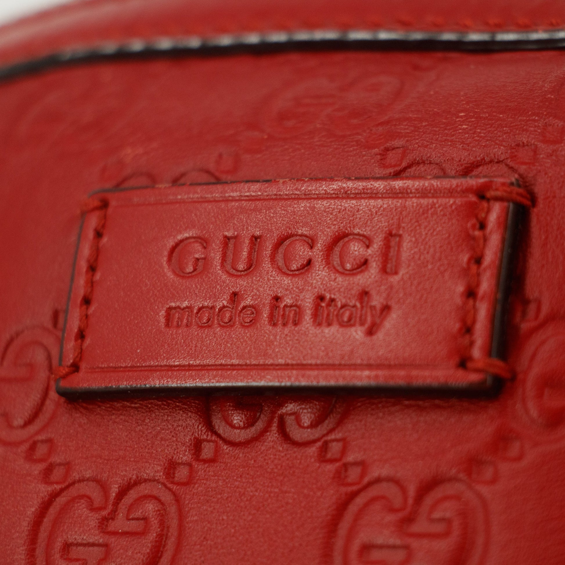 Gucci Red Guccisima Leather Backpack #7692