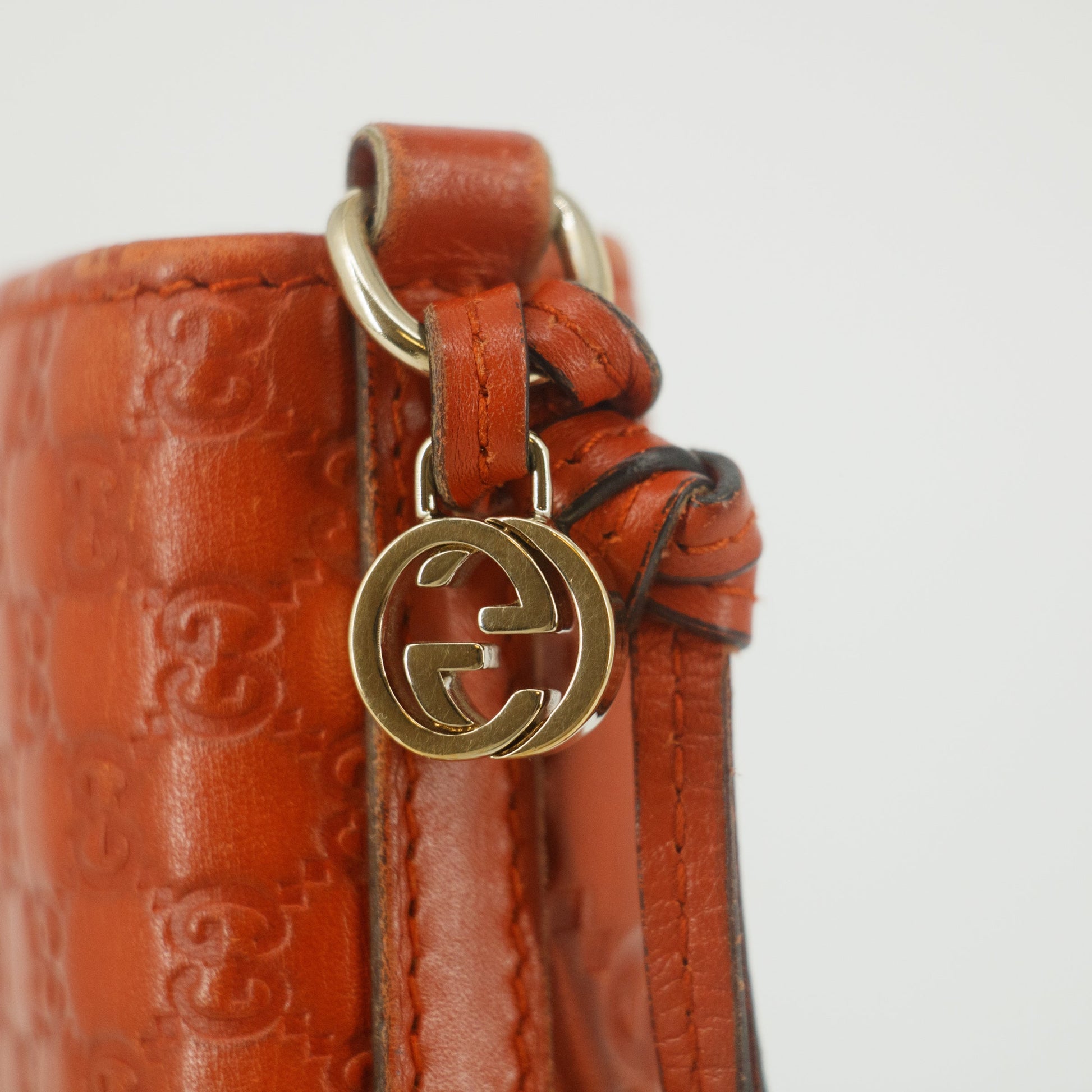 Gucci Orange Micro Guccisima Interlocking G Leather Long Wallet #7699