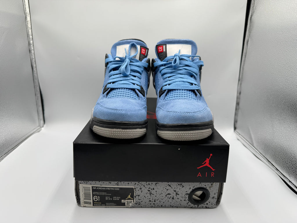 PRE OWNED Jordan 4 Retro University Blue (GS)
