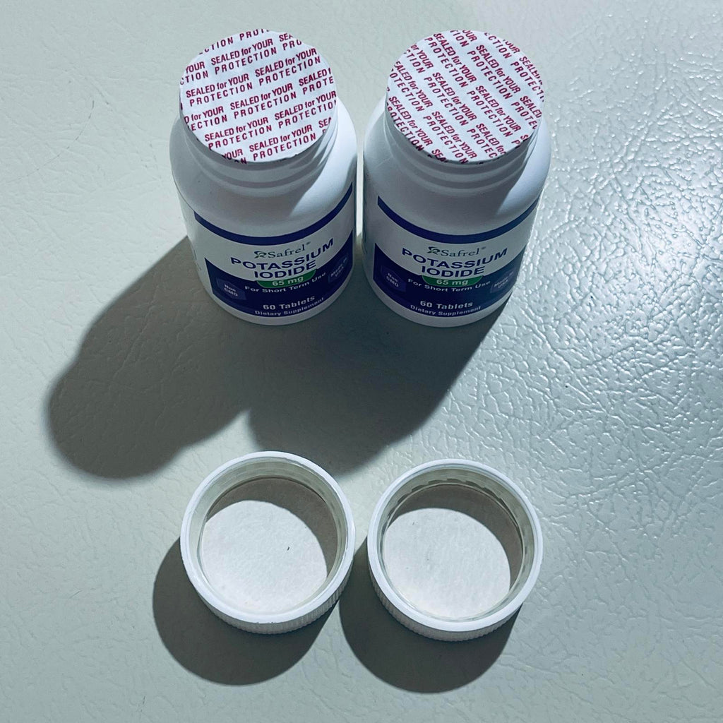 Safrel Potassium Iodide 65 mg 60 Tablets (2 pkgs) EXPIRED 3/25