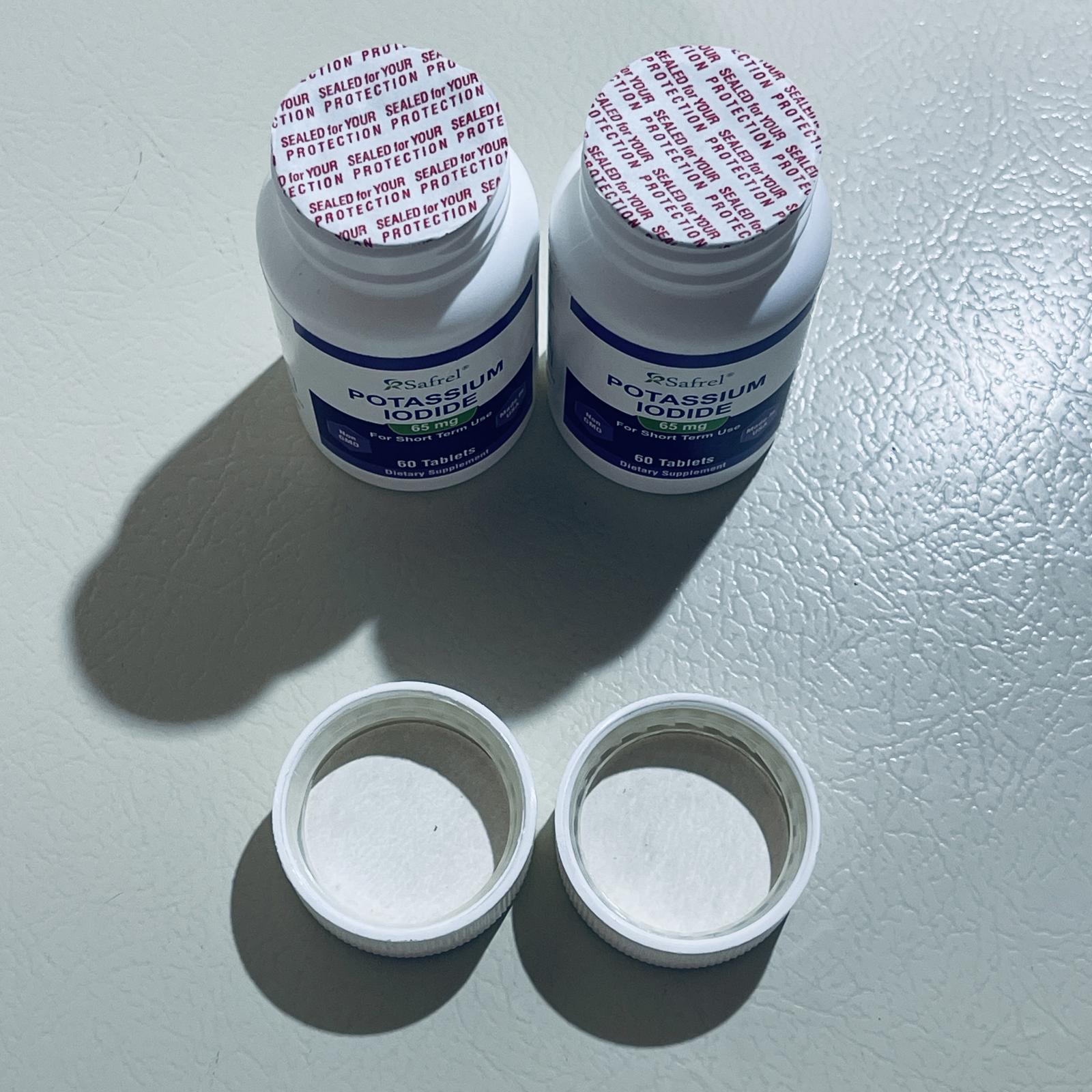 Safrel Potassium Iodide 65 mg 60 Tablets (2 pkgs) EXPIRED 3/25