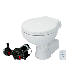 Johnson Pump AquaT Toilet Silent Electric Compact - 12V w/Pump