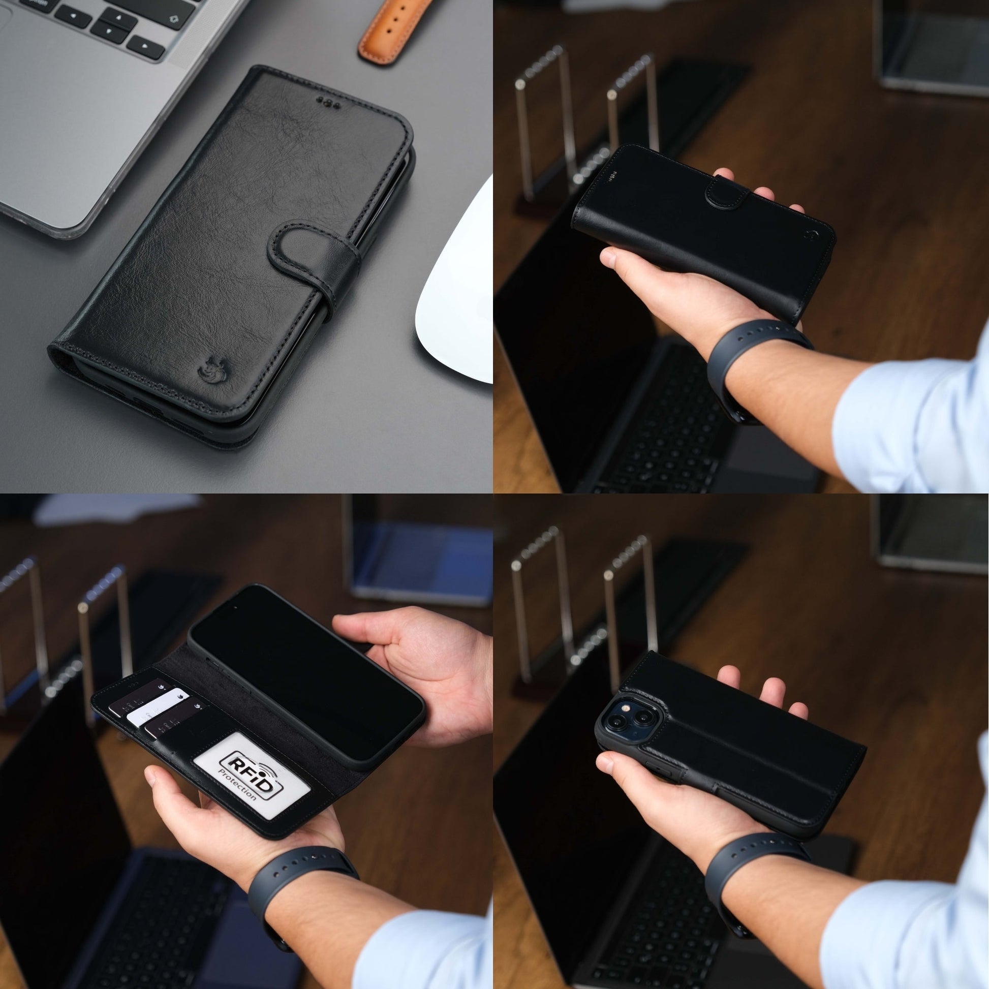 Casper Leather iPhone 14 Plus Wallet Case | MagSafe