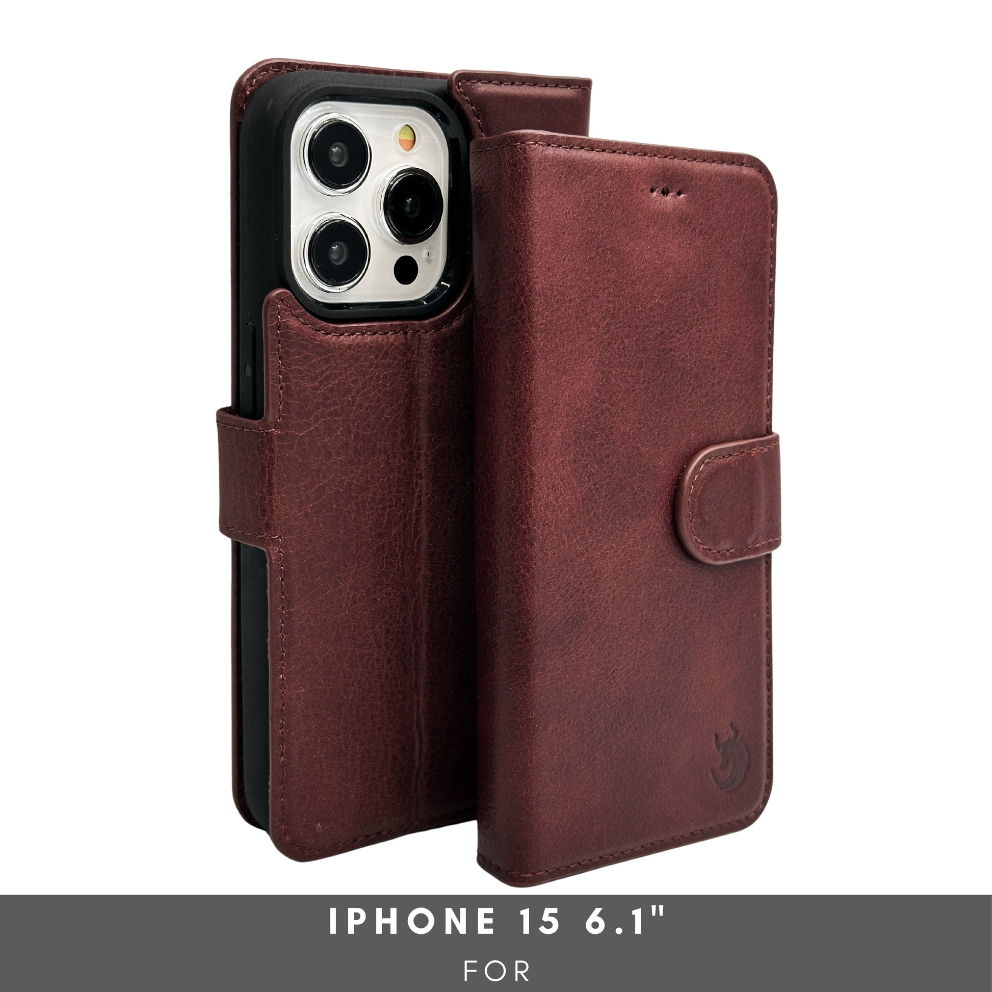 Vegas Premium Leather iPhone 15 Wallet Case with MagSafe | Detachable RFID Blocking Luxury Wallet