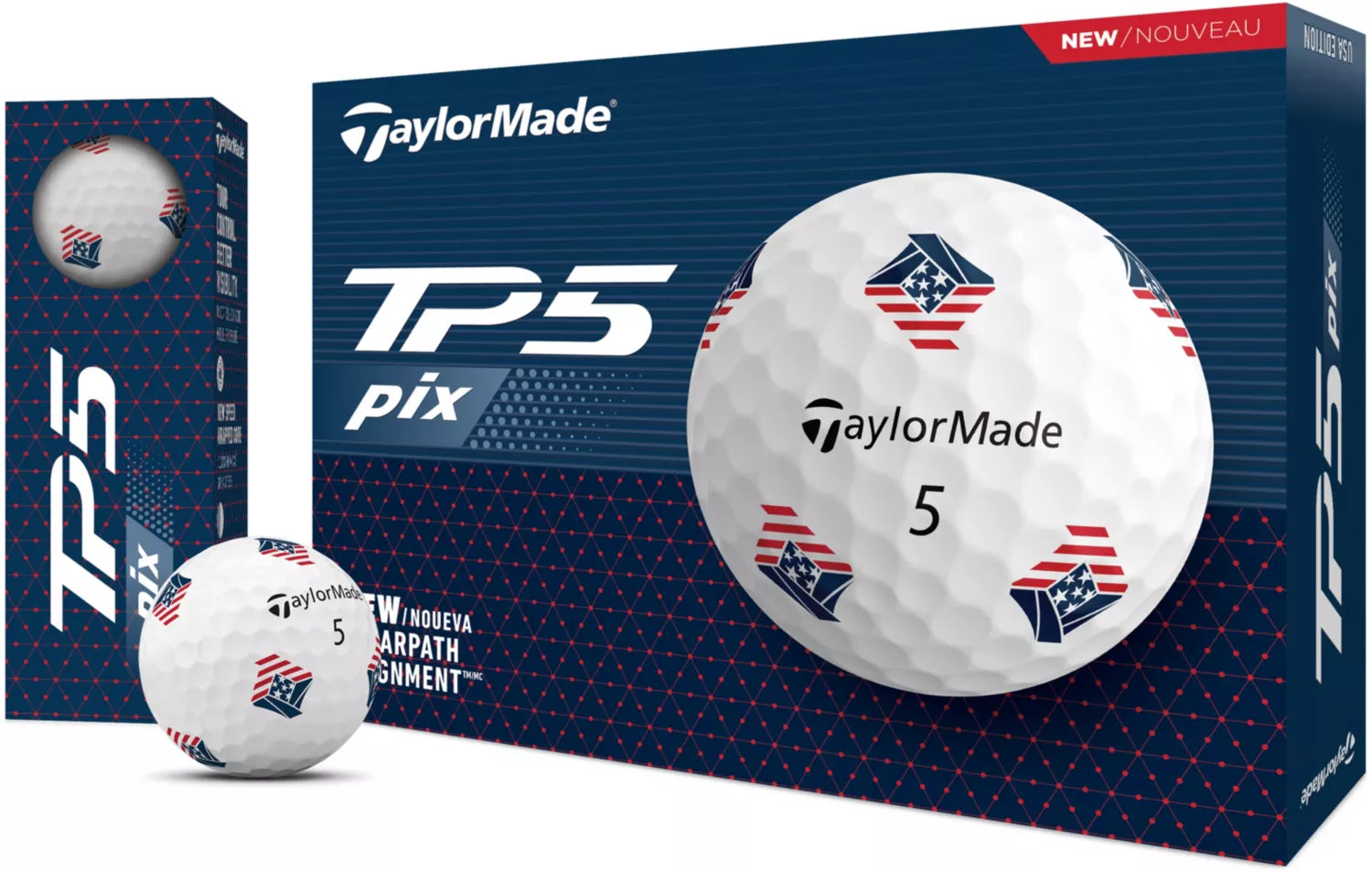 TaylorMade 2024 TP5 pix 3.0 USA Golf Balls