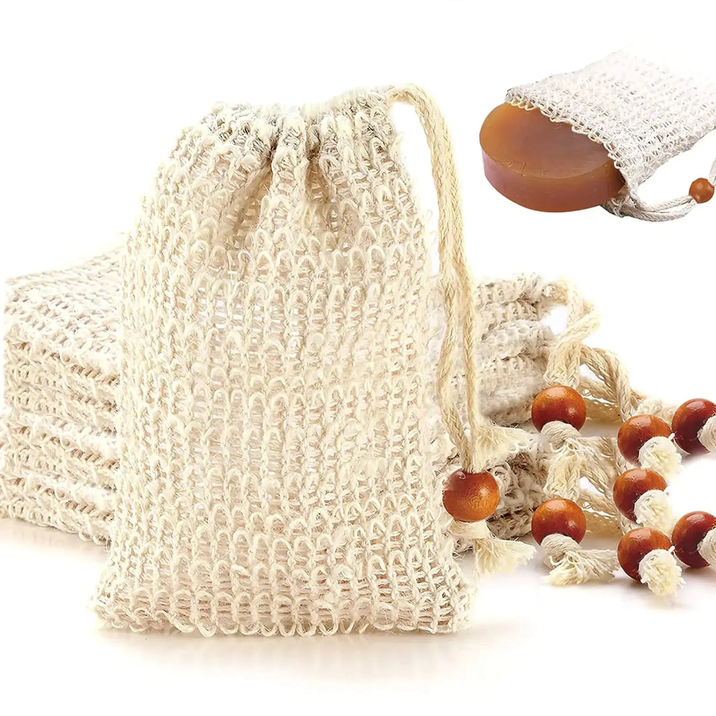 8 Pack Soap Bag Natural Sisal Soap Saver Bag