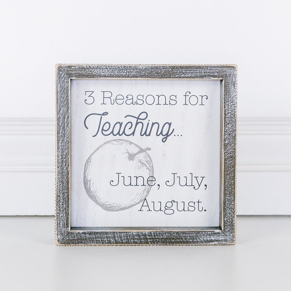Funny Teacher Sign 3 Reasons For Teaching Classroom Wall Decor Teacher Gift Graduation Present