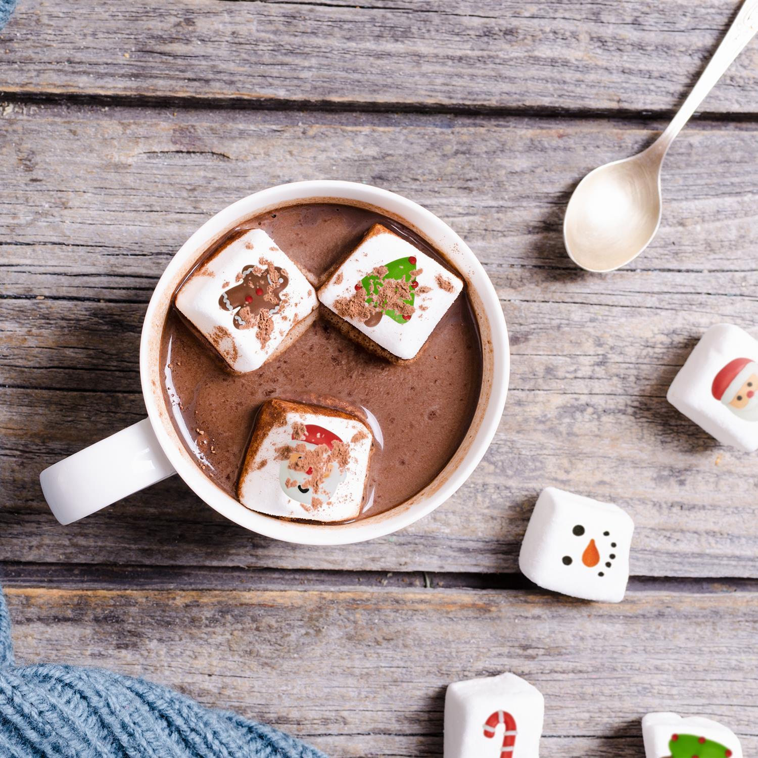 Gourmet Vanilla Marshmallows 24 Pack Individually Wrapped Soft Fluffy Hot Chocolate Toppers Gift