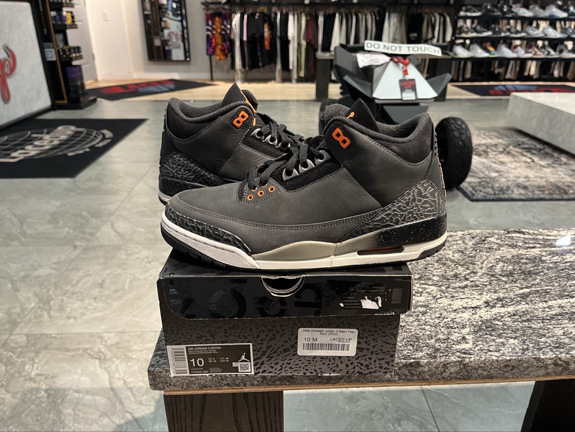 PRE OWNED Jordan 3 Retro Fear Pack (2023)