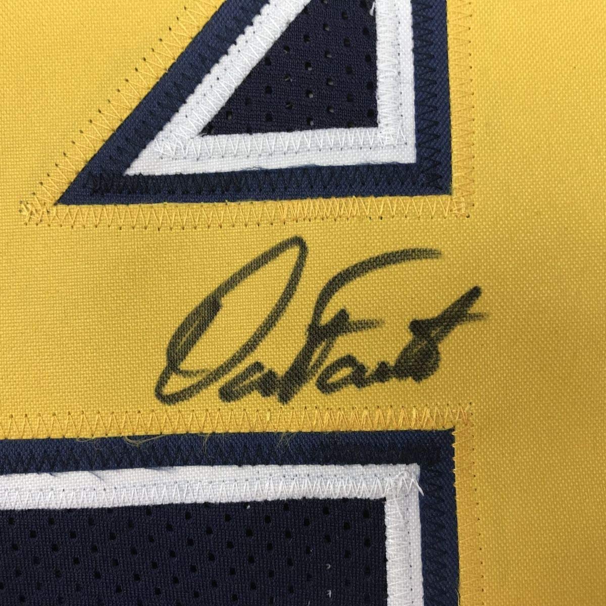 Framed Autographed/Signed Dan Fouts 35x39 San Diego Dark Blue Football Jersey JSA COA