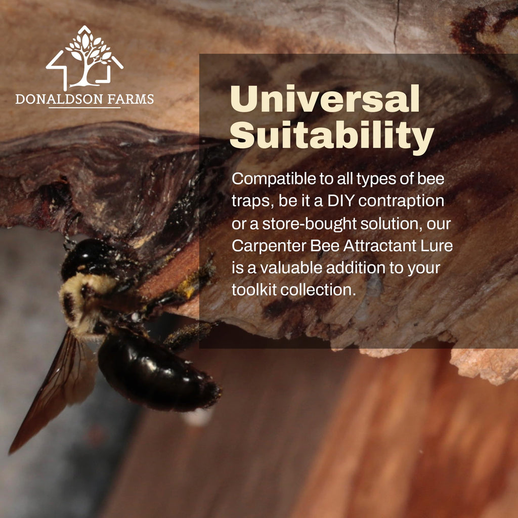 Donaldson Farms Carpenter Bee Natural Attractant Lure, Gentle on Honey Bees 2oz