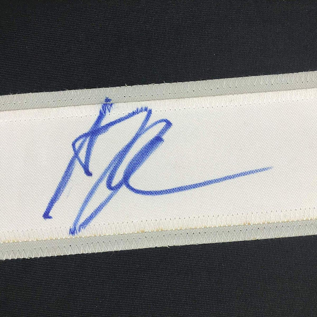 Autographed/Signed Anze Kopitar Los Angeles LA Black Hockey Jersey Beckett BAS COA