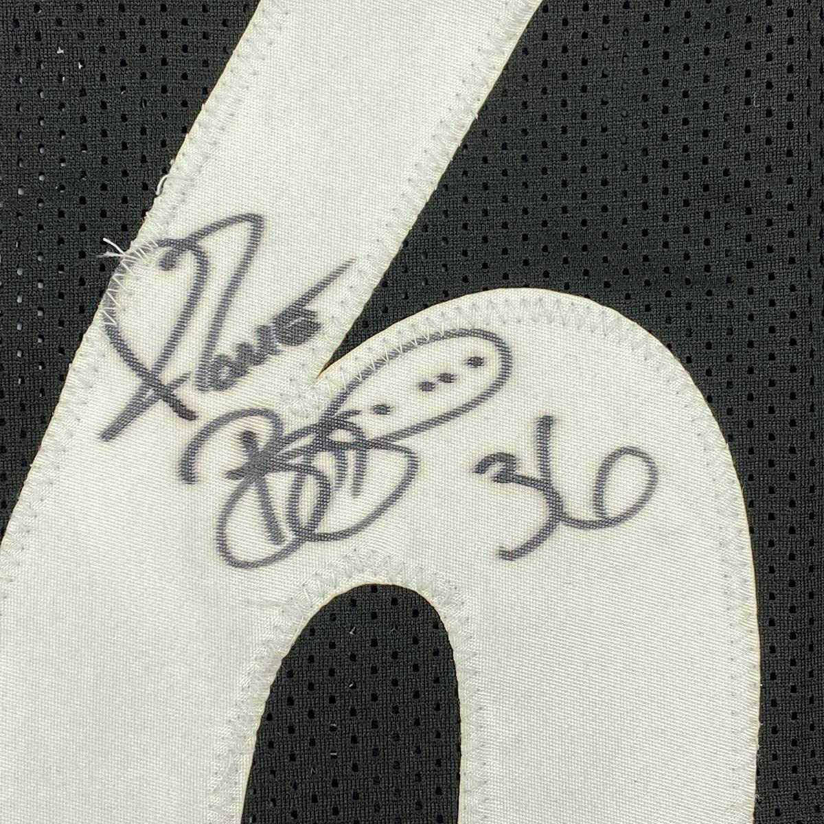 Framed Autographed/Signed Jerome Bettis 35x39 Pittsburgh Black Football Jersey JSA COA