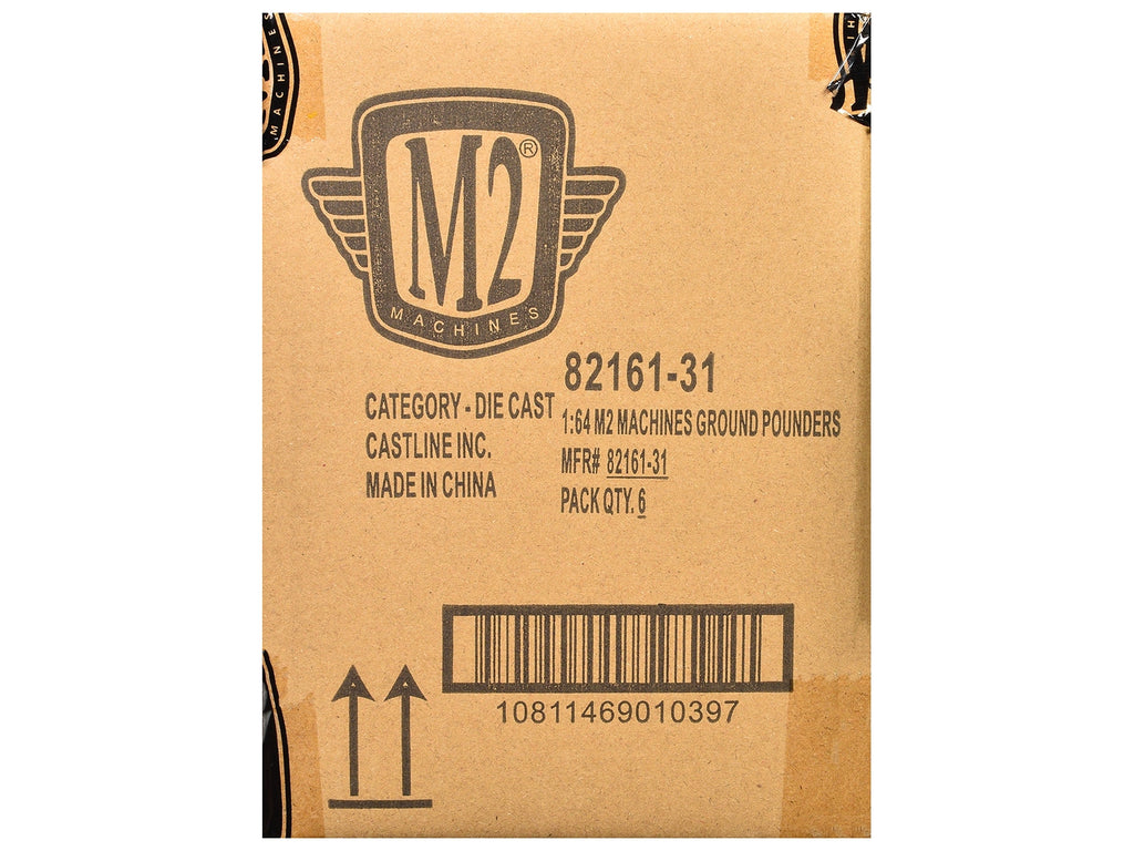 "Ground Pounders" 6 Cars Set Release 31 IN DISPLAY CASES Limited Edition 1/64 Diecast Model Cars by M2 Machines