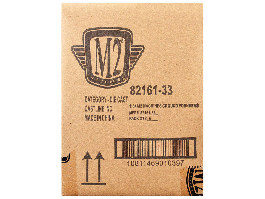 "Ground Pounders" 6 Cars Set Release 33 IN DISPLAY CASES Limited Edition 1/64 Diecast Model Cars by M2 Machines
