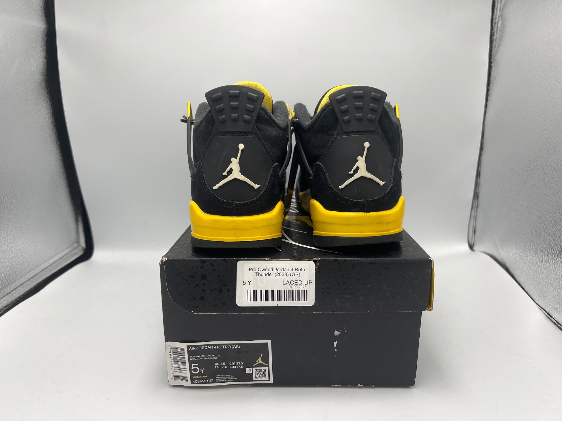 Pre Owned Jordan 4 Retro Thunder (2023) (GS)