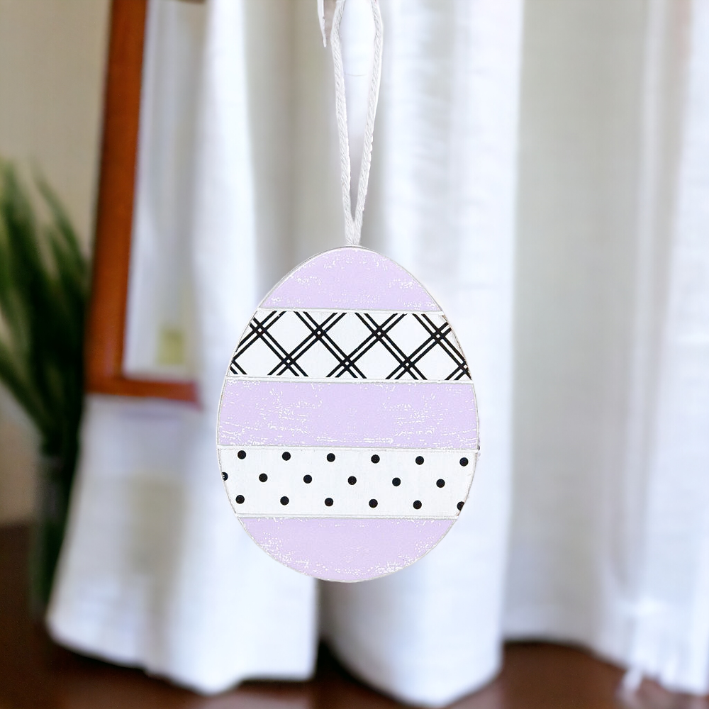 Easter Wooden Hanging Ornaments Set Rustic Spring Home Decor Bunny Egg Chick Handmade