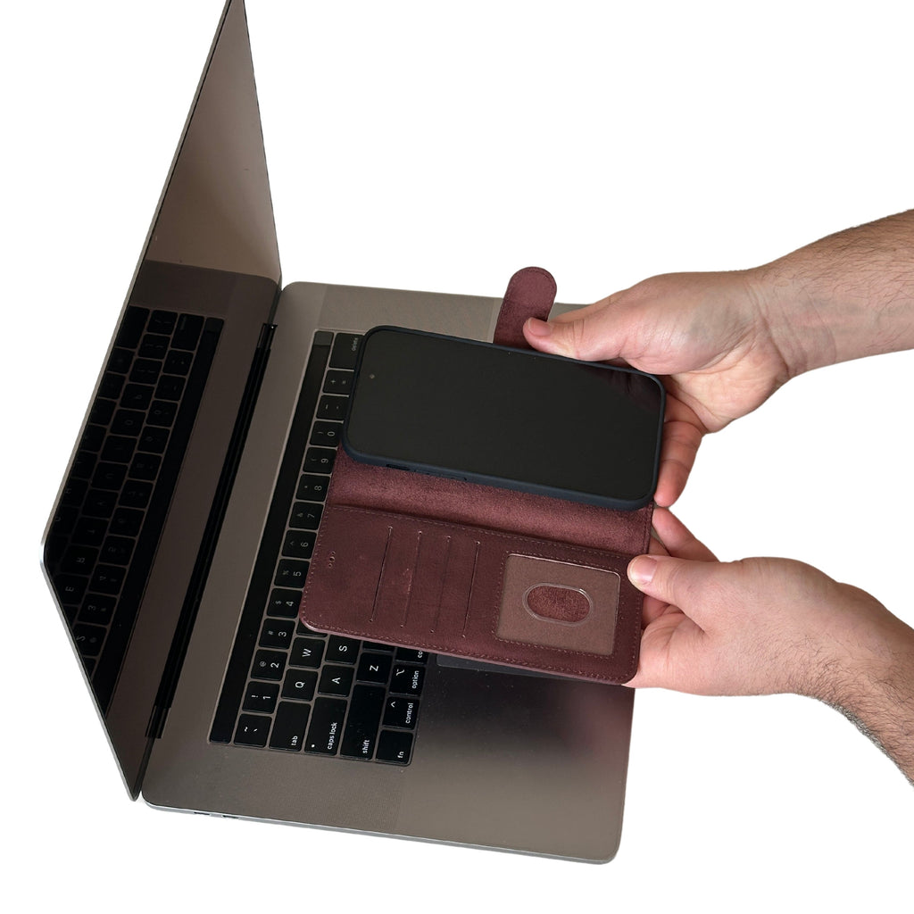 Vegas Premium Leather iPhone 15 Wallet Case with MagSafe | Detachable RFID Blocking Luxury Wallet