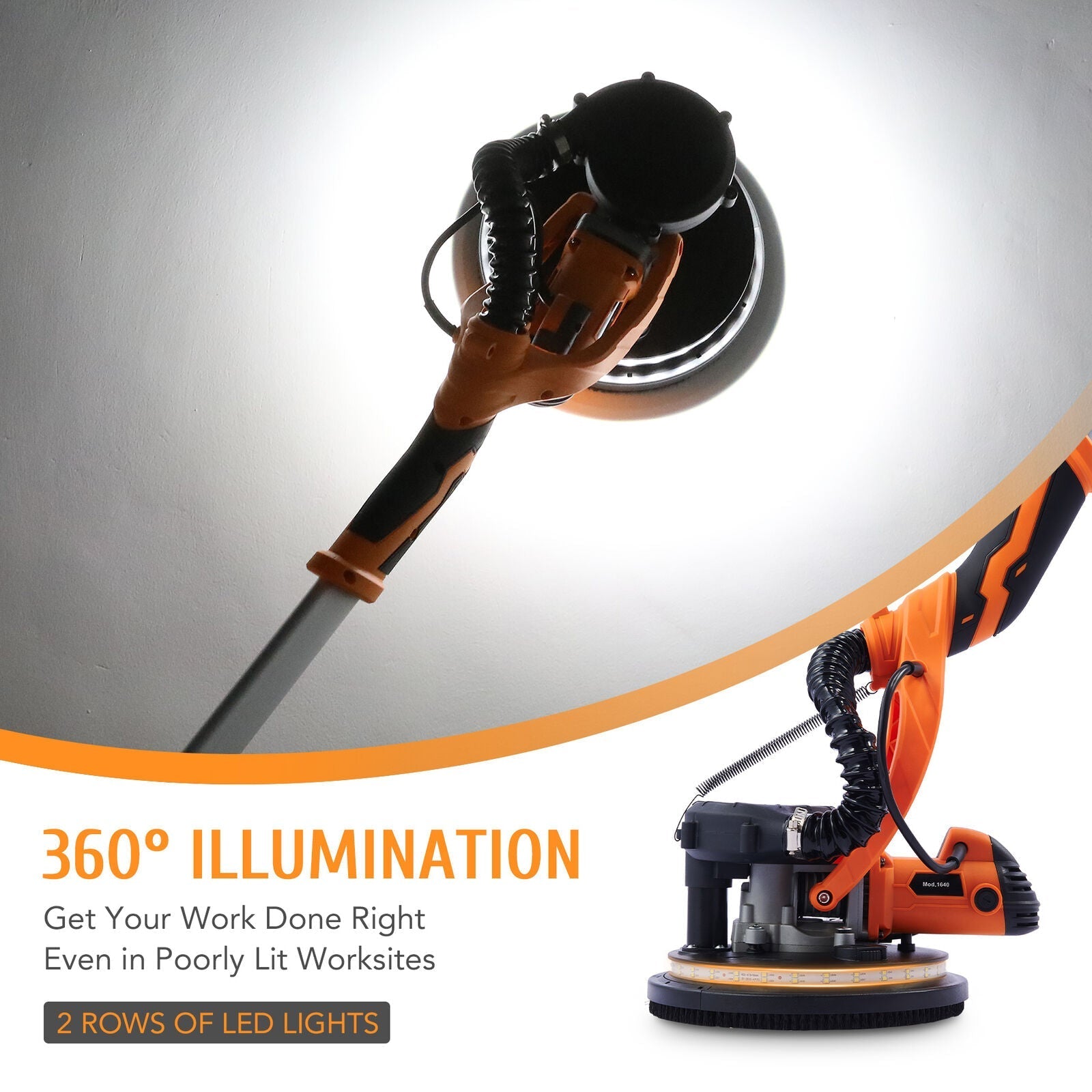 850W 82" Electric Extendable Drywall Grinding Tools Sander Machine (92157432)