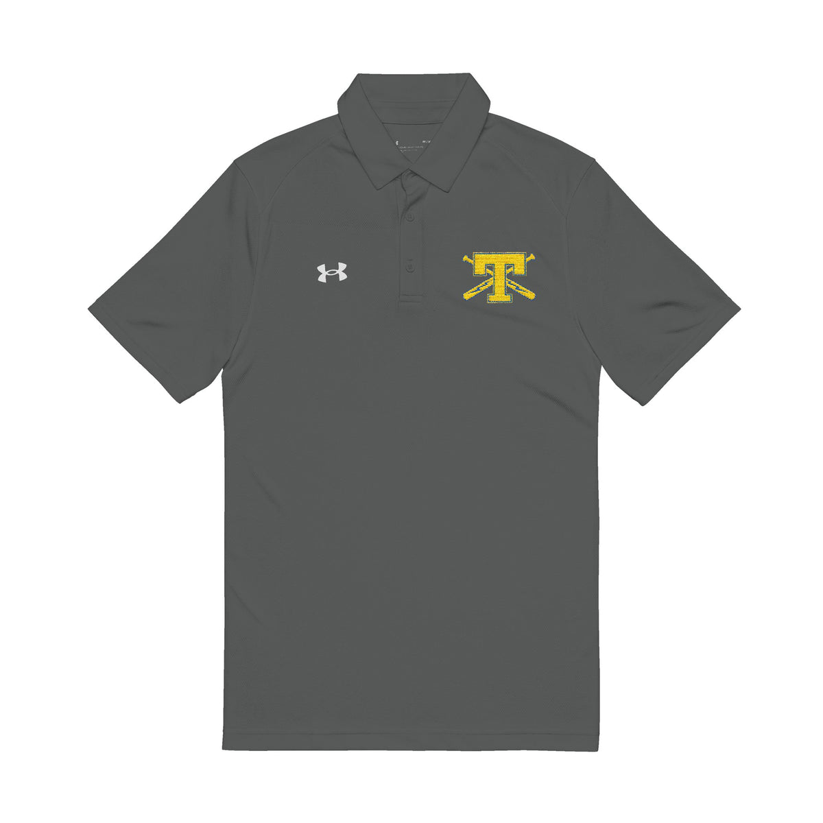 Embroidered White Polo Shirt with Thunderstix Logo - Under Armour Men's Performance Polo