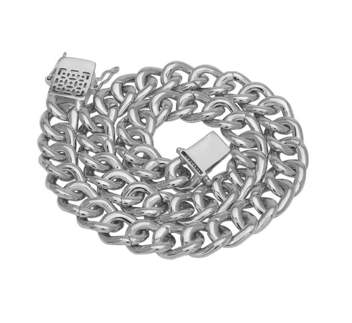 12MM Cuban Link Necklace Iced Pave Micro Pave Chain