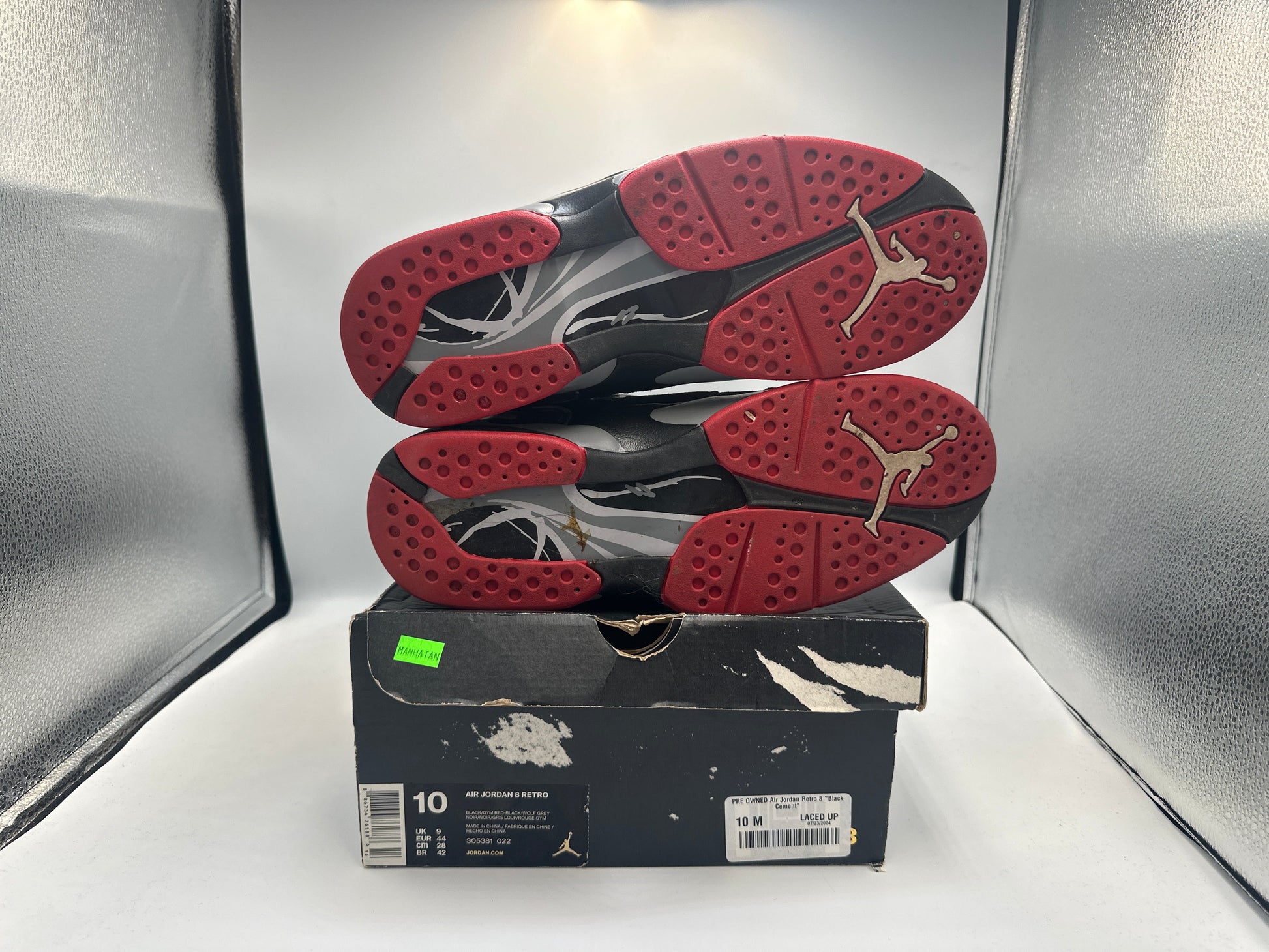 PRE OWNED Air Jordan Retro 8 "Black Cement”