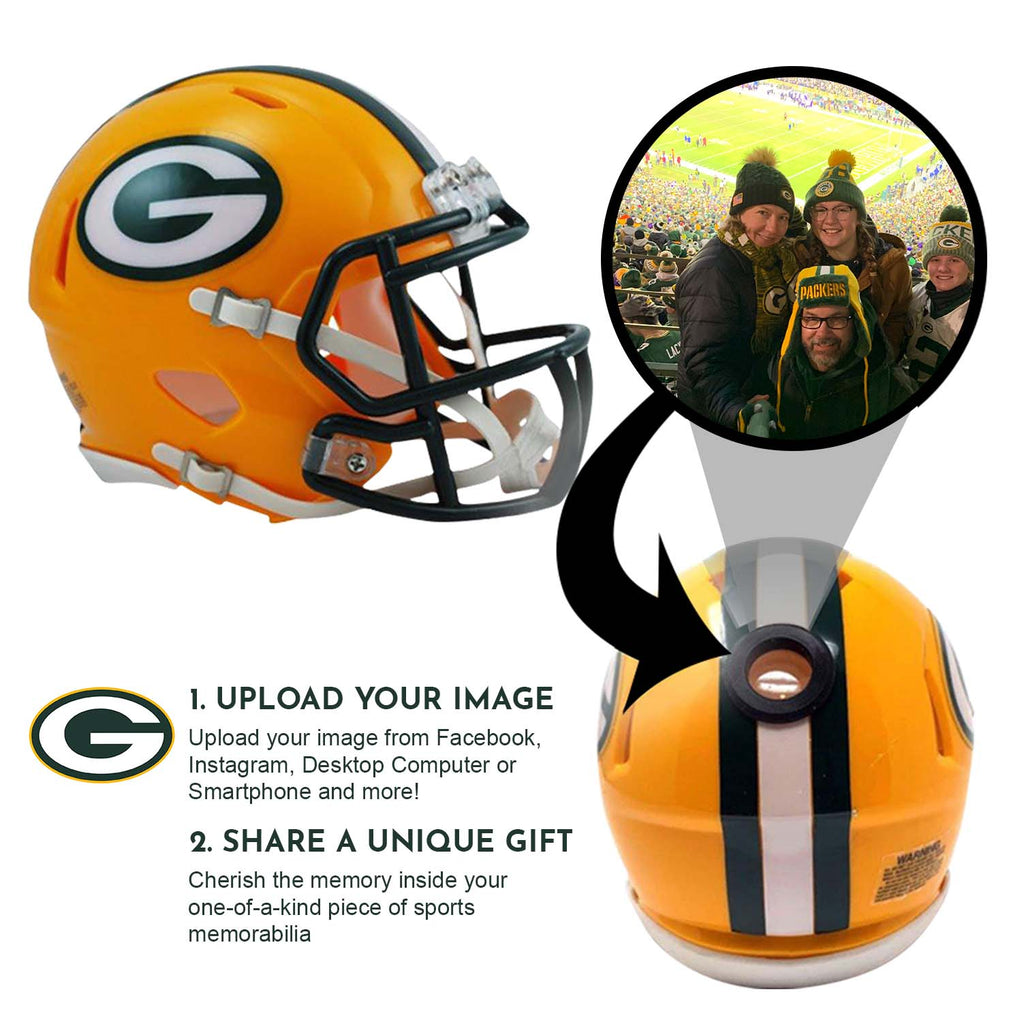 Green Bay Packers NFL Mini Helmet - Picture Inside