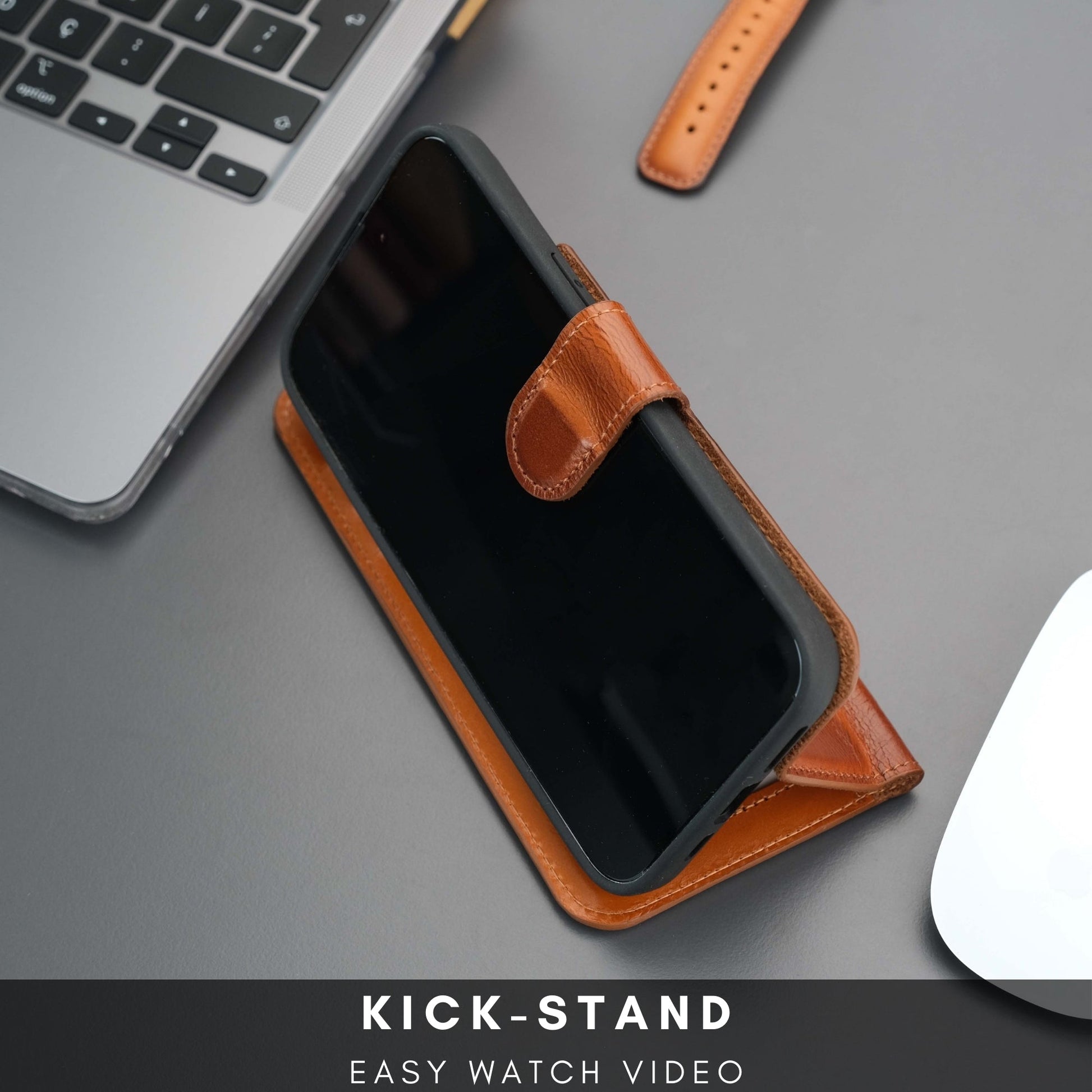 Casper Leather iPhone 15 Wallet Case | Detachable MagSafe Compatible RFID Protection