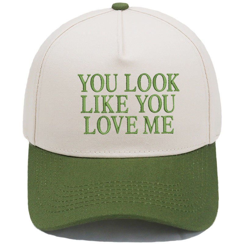Unisex Baseball Cap with Embroidery - Color Block Adjustable Cotton Sun Hat for Men and Women