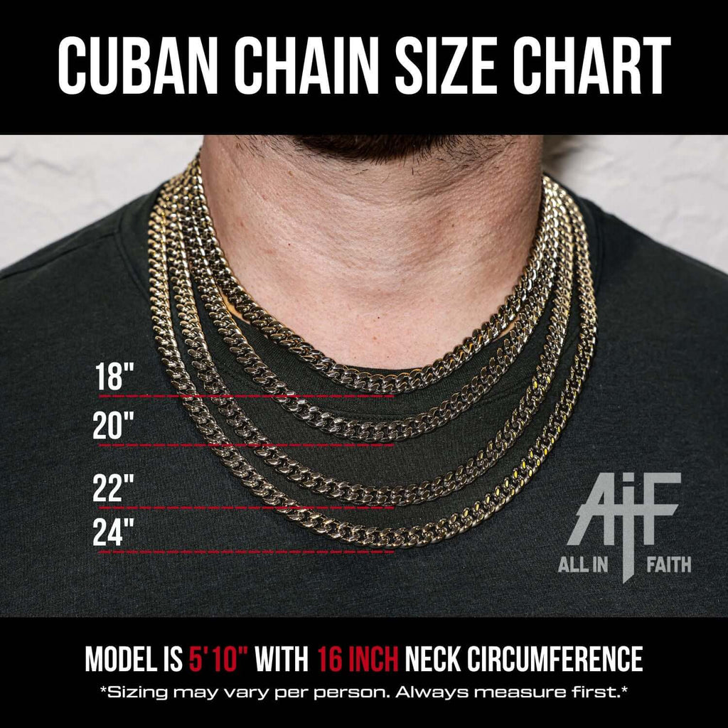 Gold Cuban Link Chain | 8mm | Stainless Steel