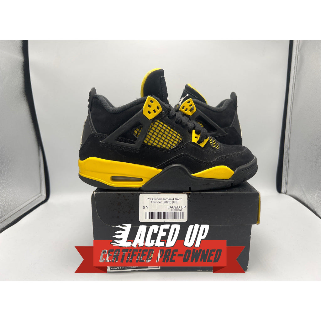 Pre Owned Jordan 4 Retro Thunder (2023) (GS)