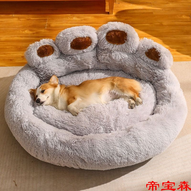 Kennel winter warm large dog Golden retriever bed Four seasons universal deep sleep cat kennel winter pet supplies