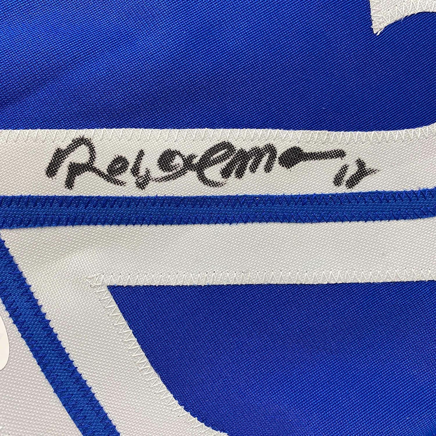 Framed Autographed/Signed Roberto Alomar 35x39 Toronto Blue Baseball Jersey JSA COA