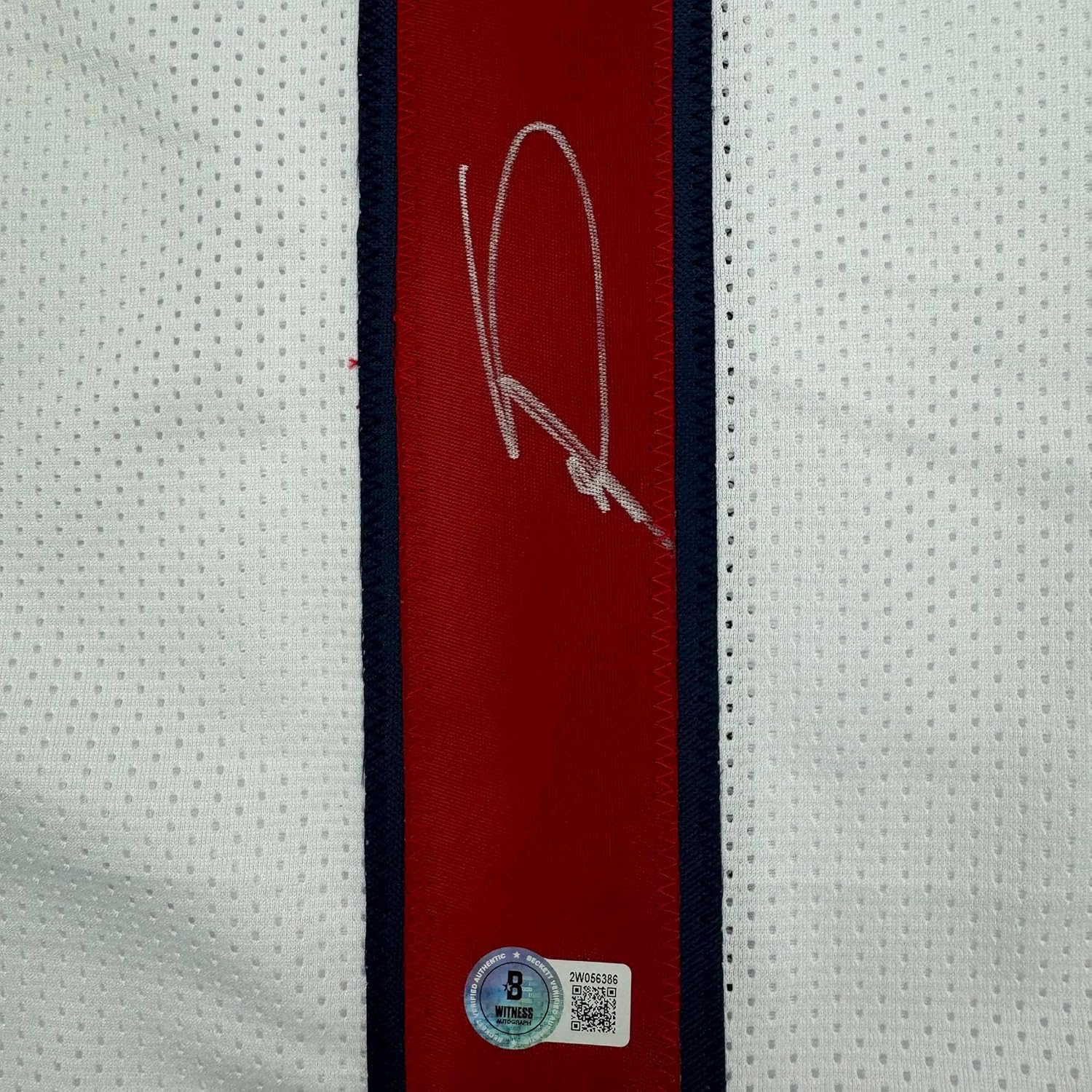 Framed Autographed/Signed Stefon Diggs 35x39 Houston White Football Jersey Beckett BAS COA