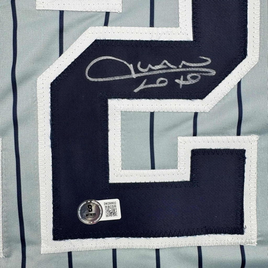 Framed Autographed/Signed Juan Soto 35x39 New York City Connect Baseball Jersey Beckett BAS COA