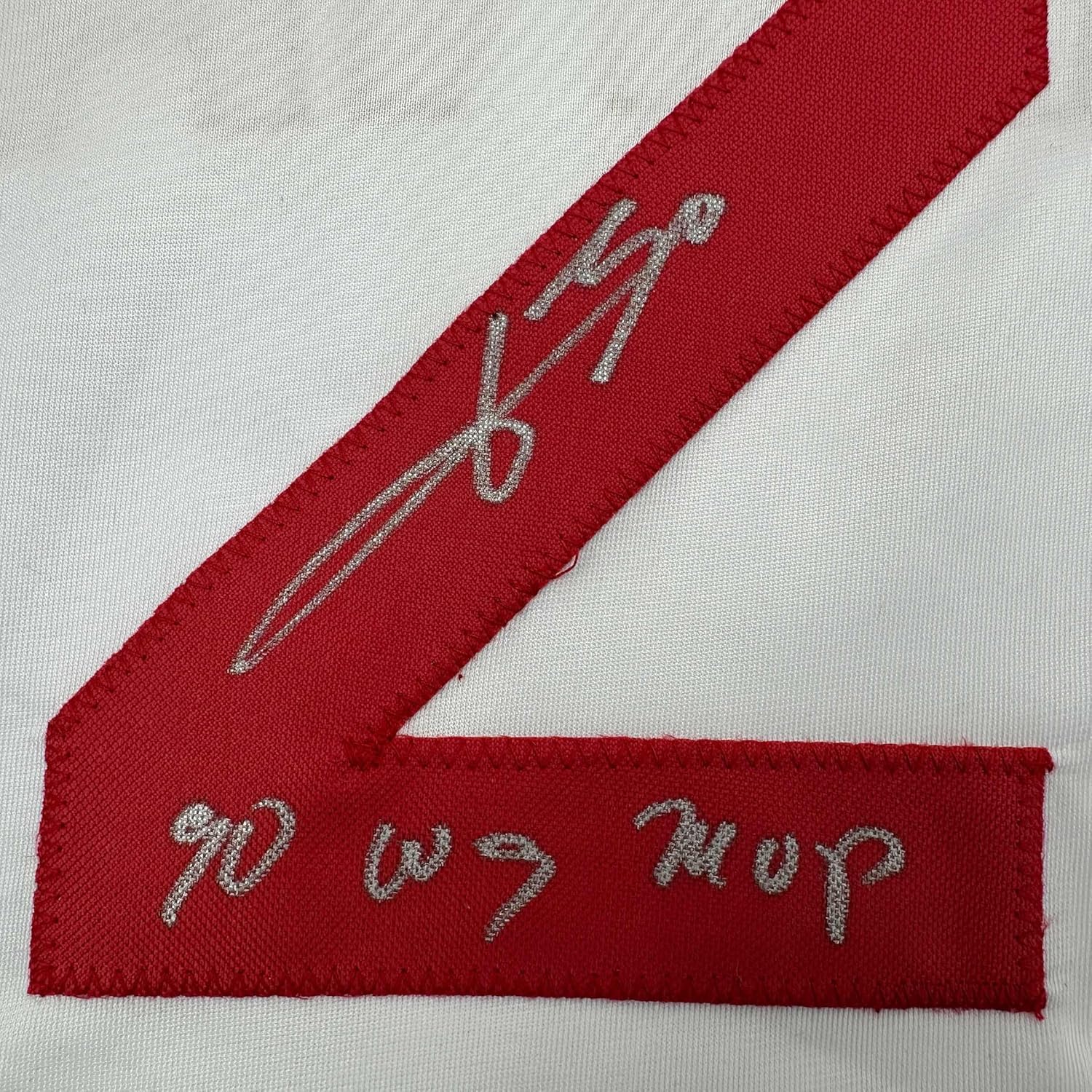 Framed Autographed/Signed Jose Rijo 35x39 90 WS MVP Cincinnati White Baseball Jersey Beckett BAS COA