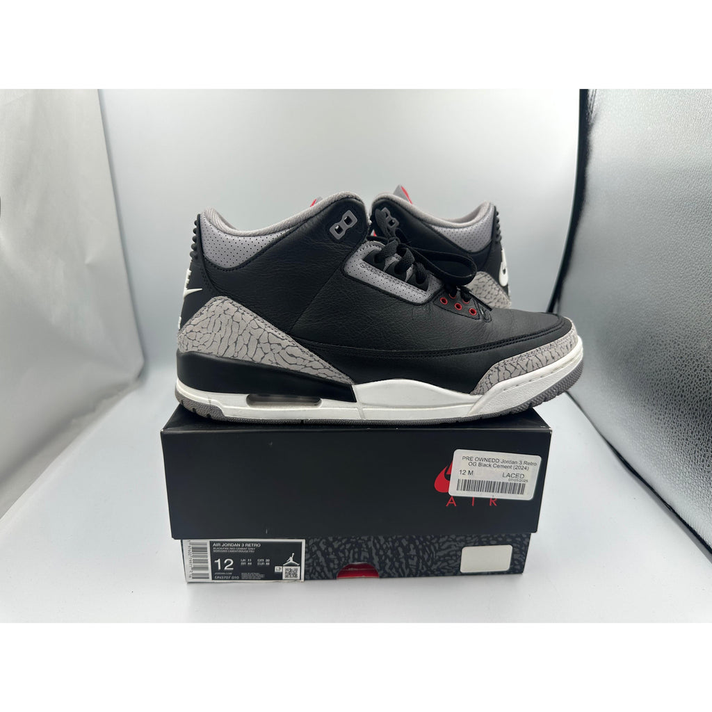 PRE OWNEDD Jordan 3 Retro OG Black Cement (2024)