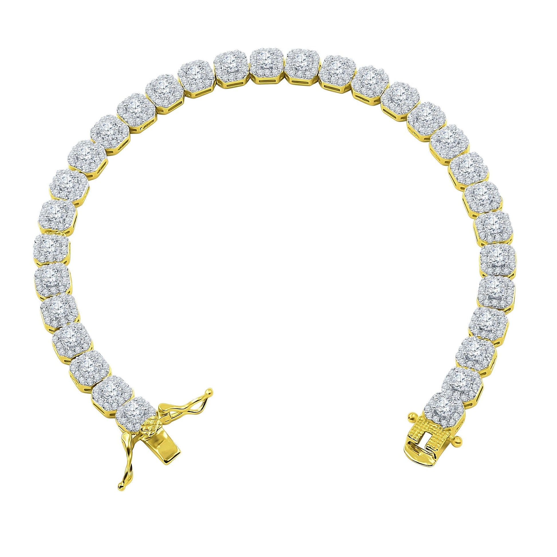6MM Square Sterling Silver Tennis Bracelet For Women