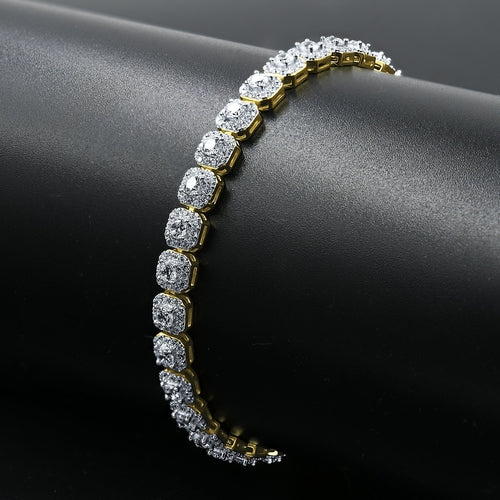 6MM Square Sterling Silver Tennis Bracelet For Women