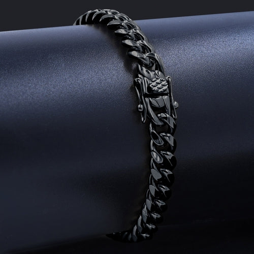 12mm Stainless Steel Curb Chain Bracelet Polished Bold