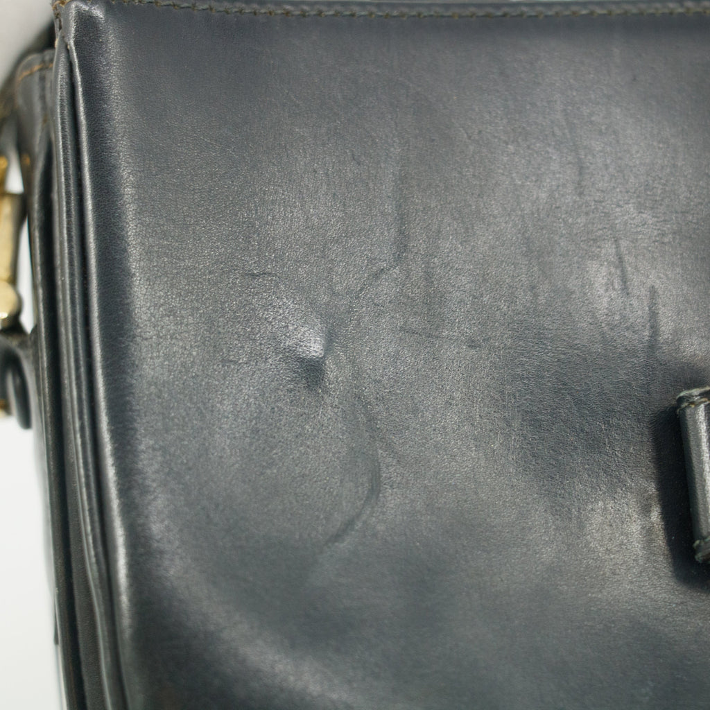 Celine Vintage Black Leather Shoulder Bag #9396