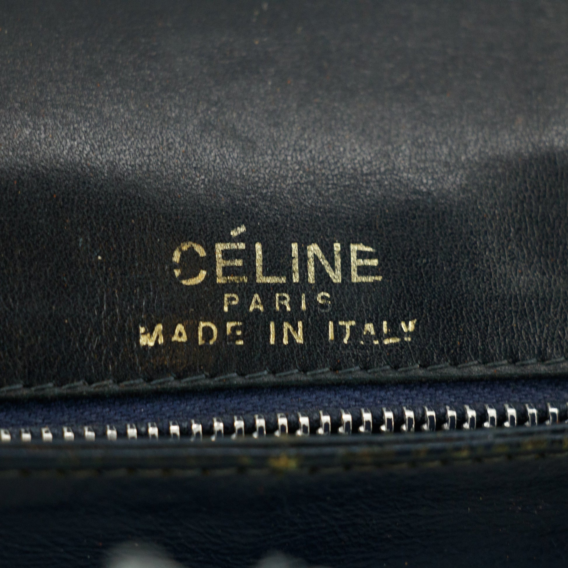 Celine Vintage Black Leather Shoulder Bag #9396