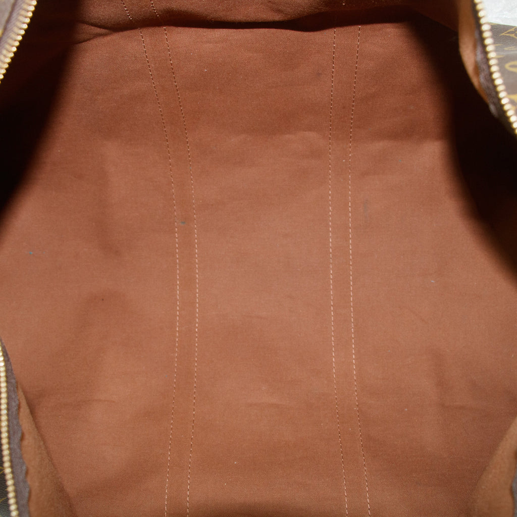 Louis Vuitton Monogram Canvas Brown Keepall Boston Bag #9432