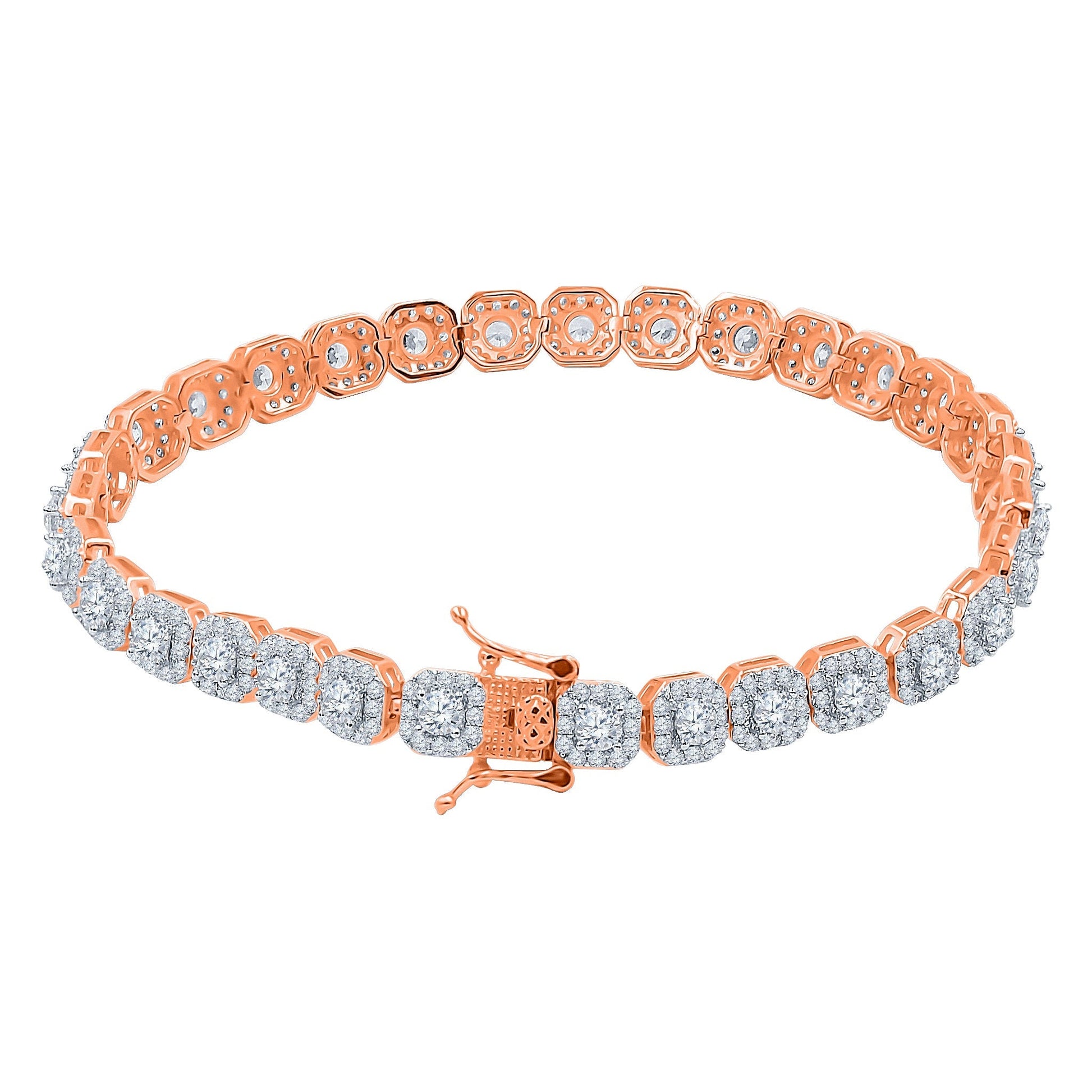 6MM Square Sterling Silver Tennis Bracelet For Women