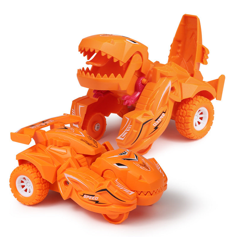 Children's dinosaur toys deformation toy car inertia scooter model dinosaur shape cross-border toy