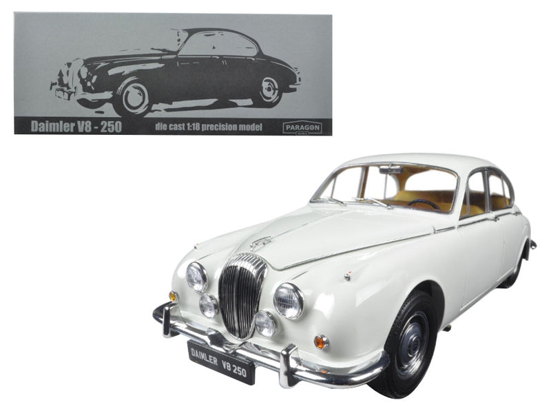 1967 Daimler V8-250 English White Left Hand Drive 1/18 Diecast Model Car by Paragon